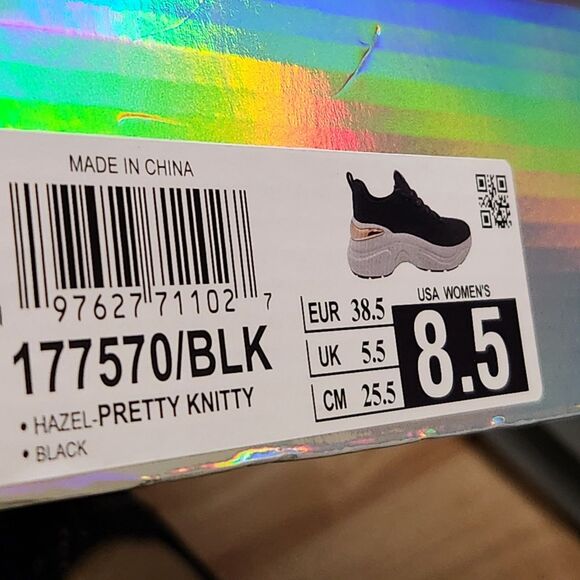 Skechers Pretty Knitty Hazel Sneakers – Women’s 8.5, Black, Memory Foam - Picture 7 of 10